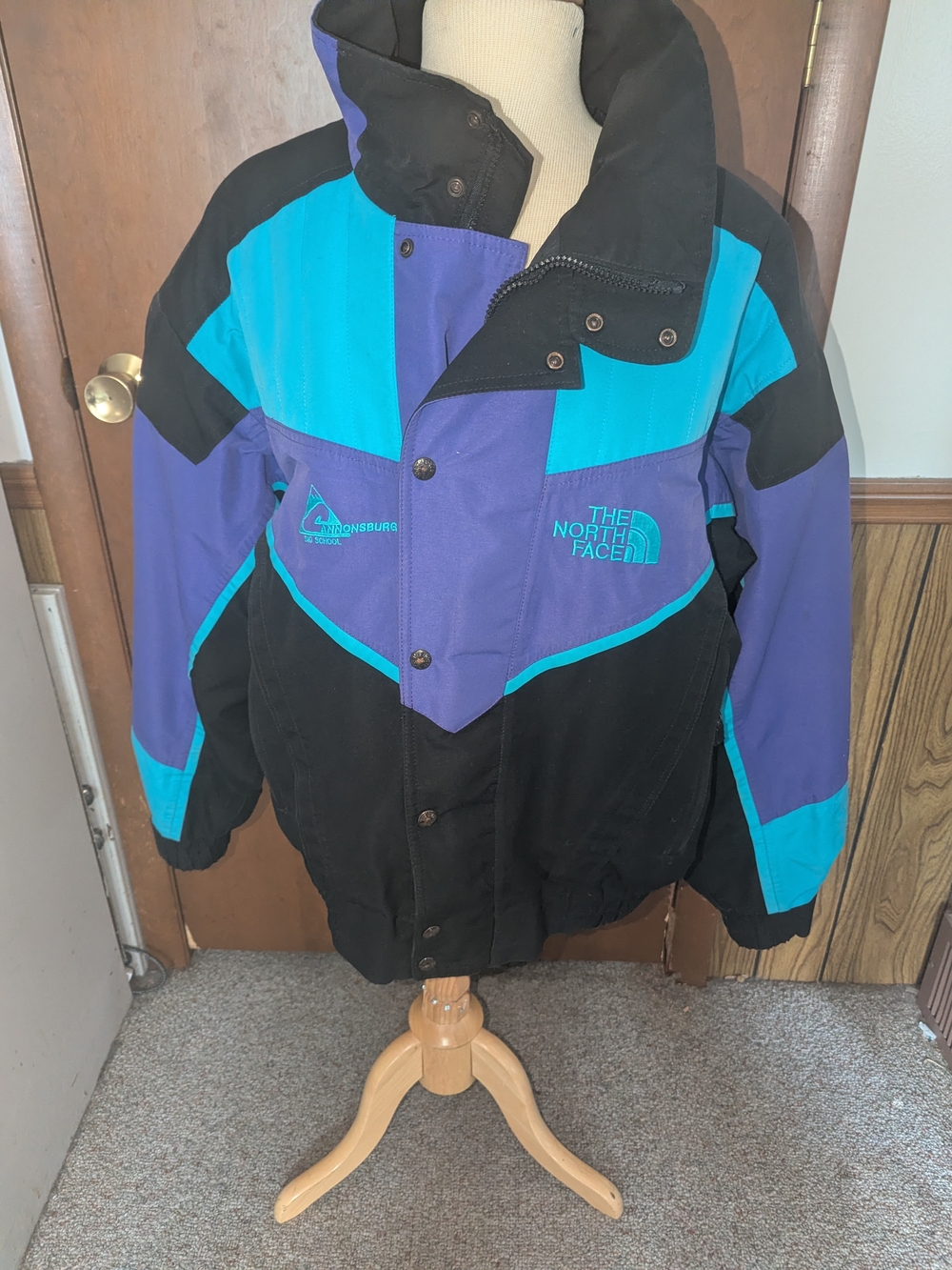 The North Face Men's Colorblock Insulated Jacket - Black, Purple, Teal